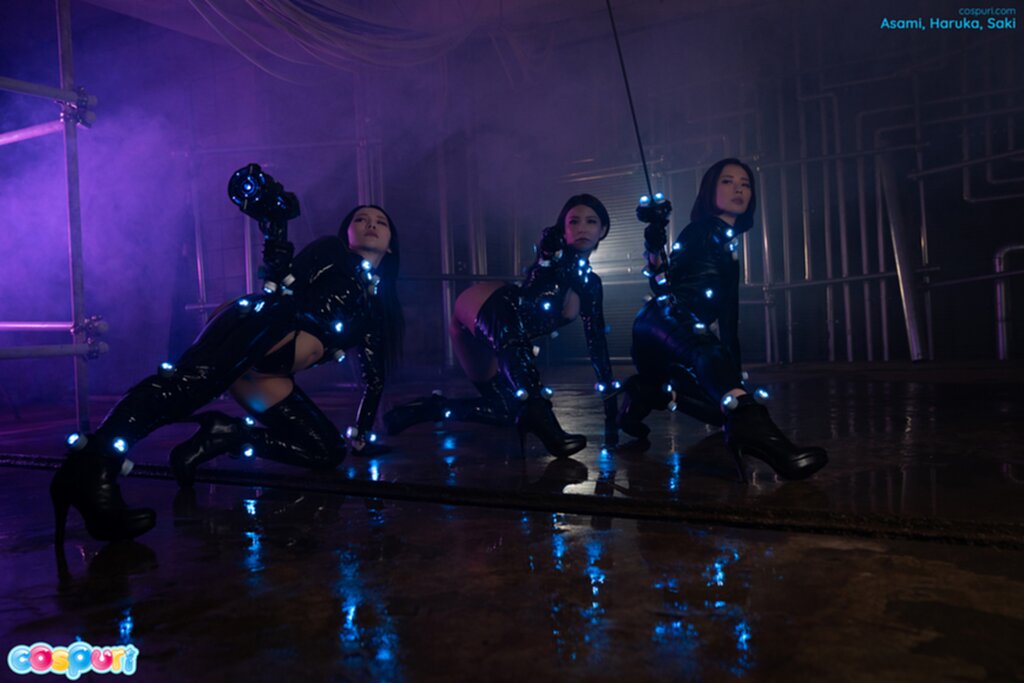 Standing together on stage